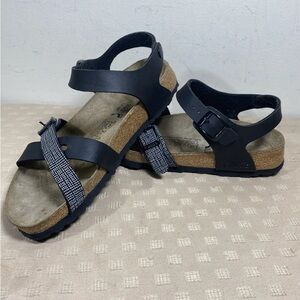 Birkenstock Black and Gray Sandals